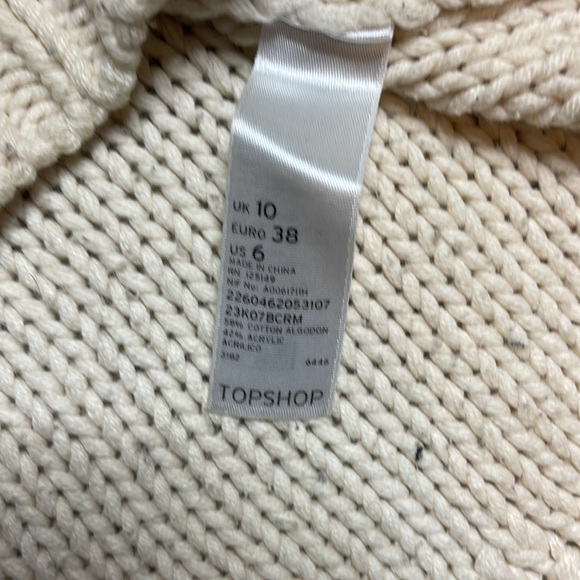 Cream Knit Off-Shoulder Oversize Sweater - Topshop - Picture 2 of 3